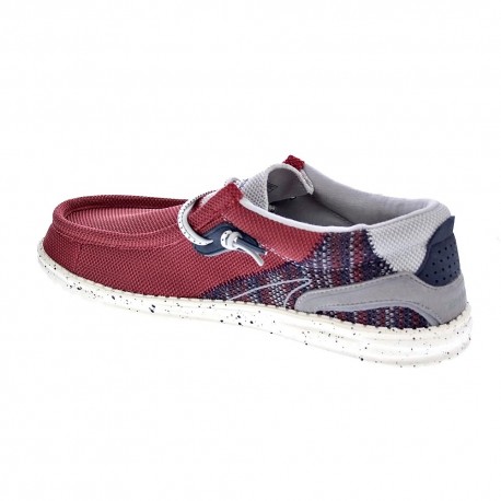 Mocasines Hey Dude zapatos Hombre modelo Wally Hawk Rojo 