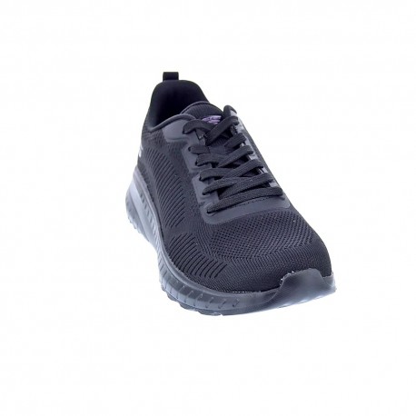 Zapatillas Skechers zapatos Mujer modelo Bobs Squad Negro Cordón