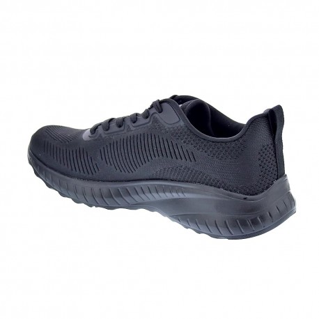 Zapatillas Skechers zapatos Mujer modelo Bobs Squad Negro Cordón