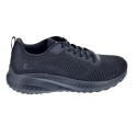 Zapatillas Skechers zapatos Mujer modelo Bobs Squad Negro Cordón