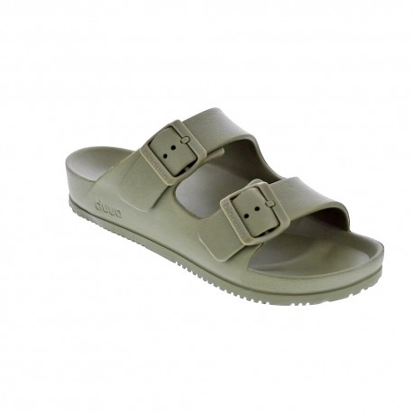 Sandalias Duuo zapatos Mujer modelo Bio Eva Verde Hebillas