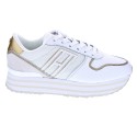 Zapatillas Tommy Hilfiger zapatos Mujer modelo Mesh Flatform Blanco 