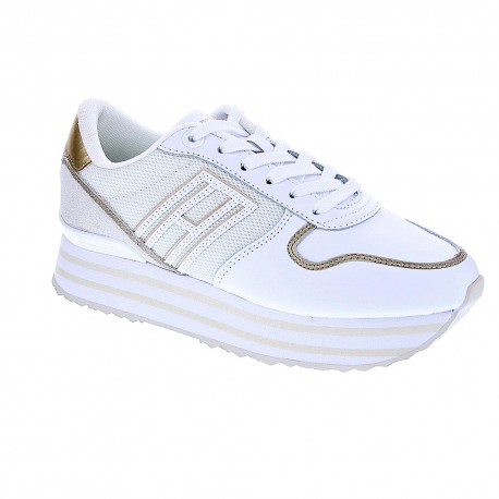 Zapatillas Tommy Hilfiger zapatos Mujer modelo Mesh Flatform Blanco 