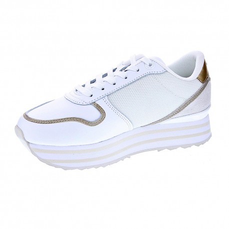 Zapatillas Tommy Hilfiger zapatos Mujer modelo Mesh Flatform Blanco 