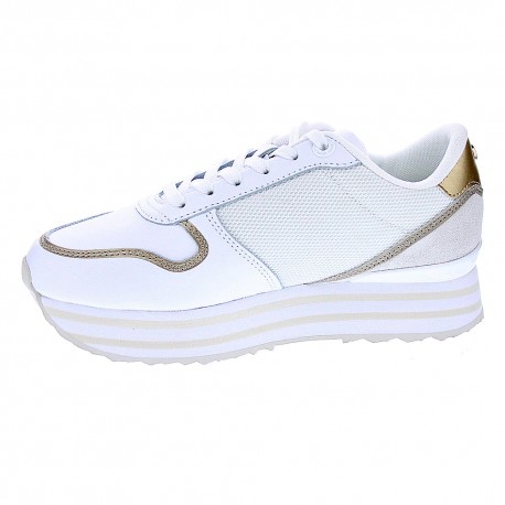 Zapatillas Tommy Hilfiger zapatos Mujer modelo Mesh Flatform Blanco 