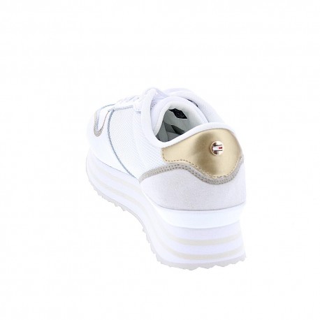 Zapatillas Tommy Hilfiger zapatos Mujer modelo Mesh Flatform Blanco 