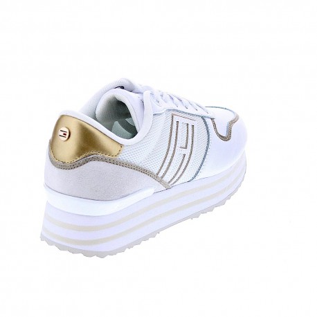 Zapatillas Tommy Hilfiger zapatos Mujer modelo Mesh Flatform Blanco 