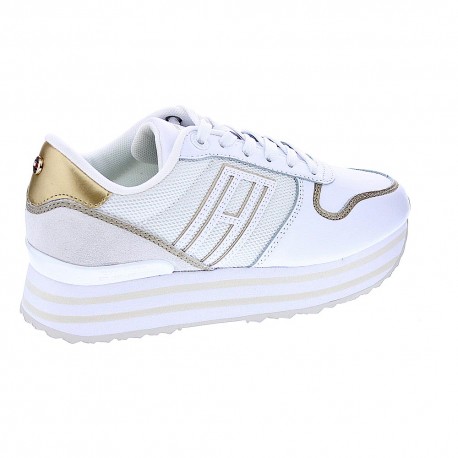 Zapatillas Tommy Hilfiger zapatos Mujer modelo Mesh Flatform Blanco 