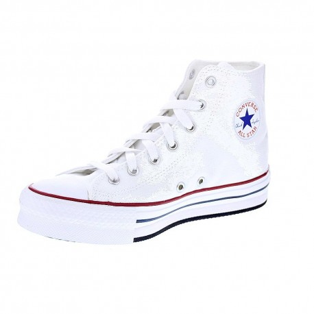 Zapatillas botas Converse zapatos Mujer modelo Chuck Taylor All Star Plataforma Blanco Cordón