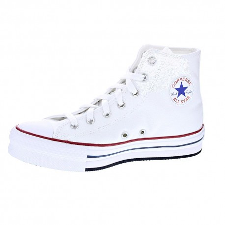 Zapatillas botas Converse zapatos Mujer modelo Chuck Taylor All Star Plataforma Blanco Cordón