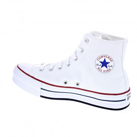 Zapatillas botas Converse zapatos Niño modelo Chuck Taylor All Star Plataforma Blanco Cordón