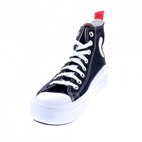Zapatillas botas Converse zapatos Niña modelo All Star Move Negro Cordón