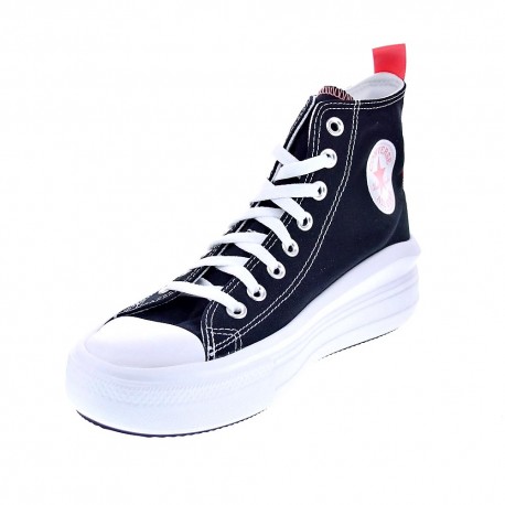 Zapatillas botas Converse zapatos Niña modelo All Star Move Negro Cordón