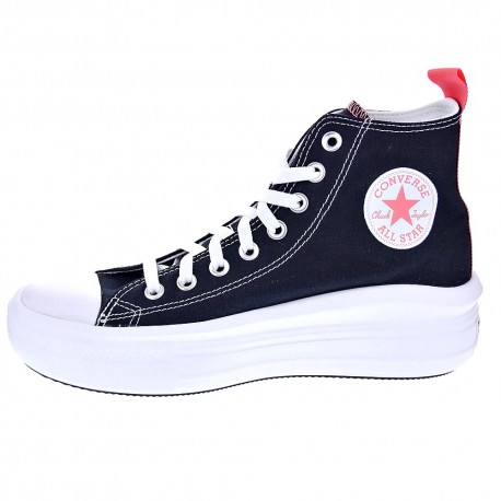 Zapatillas botas Converse zapatos Niña modelo All Star Move Negro Cordón