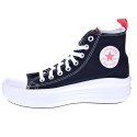 Zapatillas botas Converse zapatos Niña modelo All Star Move Negro Cordón