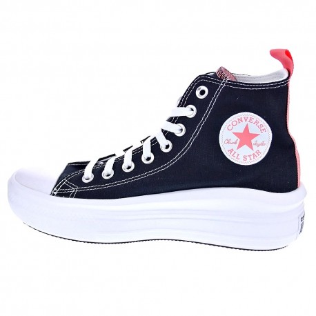 Zapatillas botas Converse zapatos Niña modelo All Star Move Negro Cordón