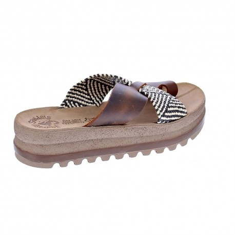 Sandalias Fantasy Sandals zapatos Mujer modelo Sansa Marrón 