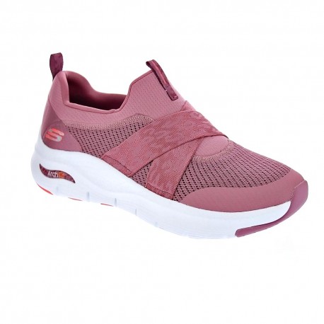 Zapatillas Skechers zapatos Mujer modelo Arch Fit Rosa 
