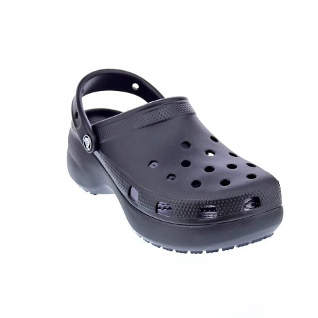 Zuecos Crocs zapatos Mujer modelo Classic Platform Negro 