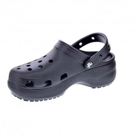 Zuecos Crocs zapatos Mujer modelo Classic Platform Negro 