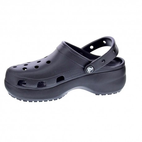 Zuecos Crocs zapatos Mujer modelo Classic Platform Negro 