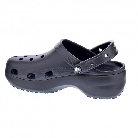Zuecos Crocs zapatos Mujer modelo Classic Platform Negro 