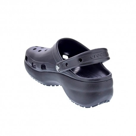 Zuecos Crocs zapatos Mujer modelo Classic Platform Negro 