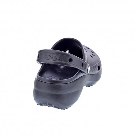 Zuecos Crocs zapatos Mujer modelo Classic Platform Negro 