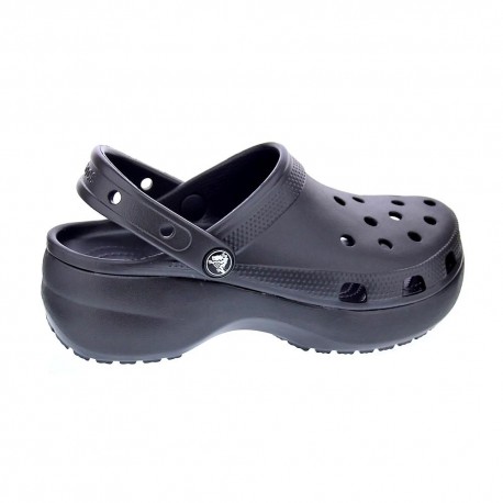 Zuecos Crocs zapatos Mujer modelo Classic Platform Negro 