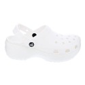 Zuecos Crocs zapatos Mujer modelo Classic Platform Blanco 