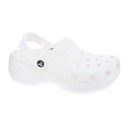 Zuecos Crocs zapatos Mujer modelo Classic Platform Blanco 