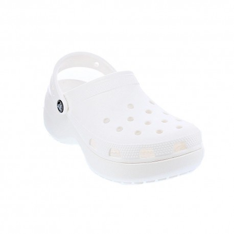 Zuecos Crocs zapatos Mujer modelo Classic Platform Blanco 