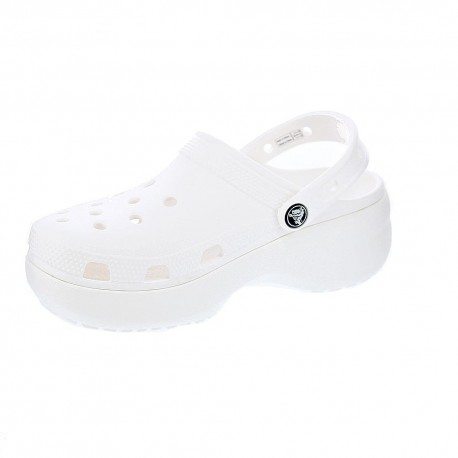 Zuecos Crocs zapatos Mujer modelo Classic Platform Blanco 