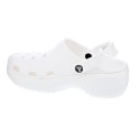 Zuecos Crocs zapatos Mujer modelo Classic Platform Blanco 