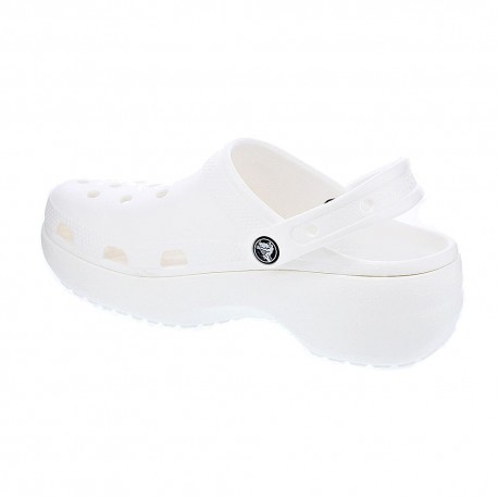 Zuecos Crocs zapatos Mujer modelo Classic Platform Blanco 