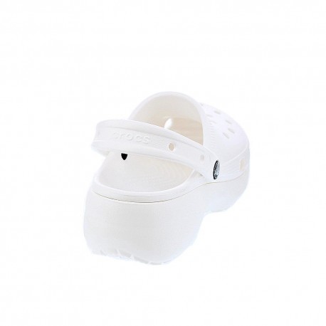 Zuecos Crocs zapatos Mujer modelo Classic Platform Blanco 