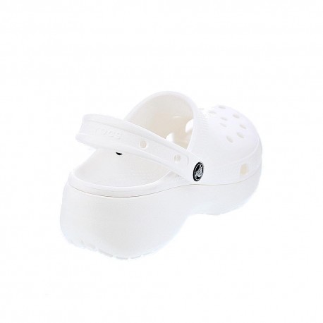 Zuecos Crocs zapatos Mujer modelo Classic Platform Blanco 