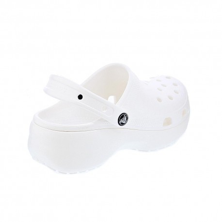 Zuecos Crocs zapatos Mujer modelo Classic Platform Blanco 