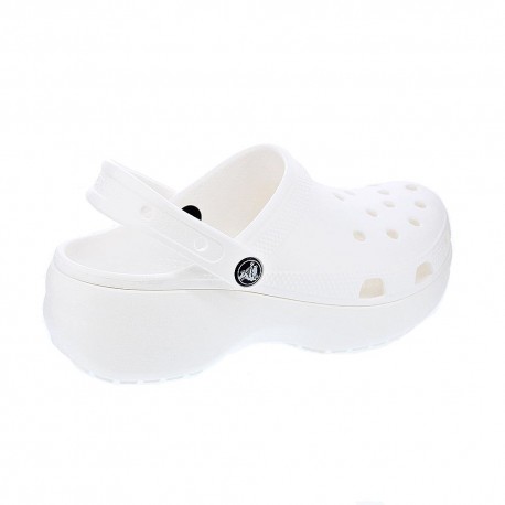 Zuecos Crocs zapatos Mujer modelo Classic Platform Blanco 