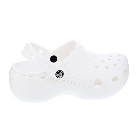 Zuecos Crocs zapatos Mujer modelo Classic Platform Blanco 