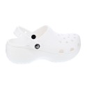 Zuecos Crocs zapatos Mujer modelo Classic Platform Blanco 