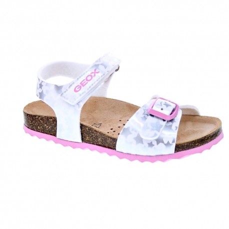 Sandalias Geox zapatos Niña modelo Sandal Chalki Blanco 