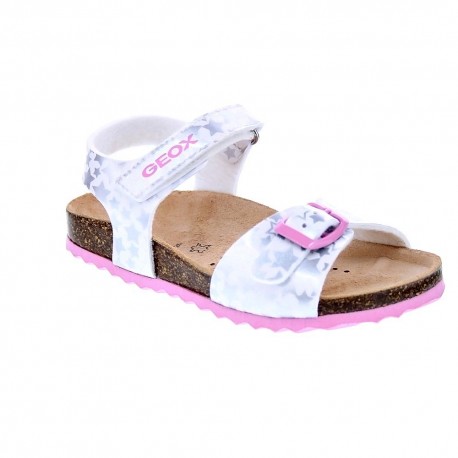 Sandalias Geox zapatos Niña modelo Sandal Chalki Blanco 
