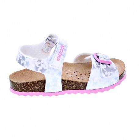Sandalias Geox zapatos Niña modelo Sandal Chalki Blanco 