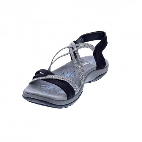 Sandalias Skechers zapatos Mujer modelo Reggae Slim Negro 