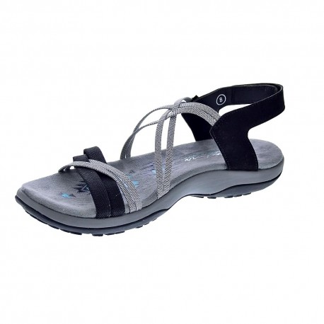 Sandalias Skechers zapatos Mujer modelo Reggae Slim Negro 