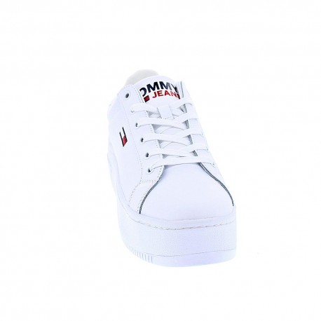 Zapatillas Tommy Hilfiger zapatos Mujer modelo Flatform Essential Blanco 