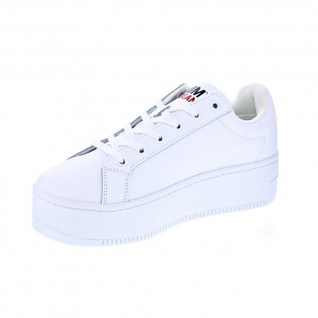 Zapatillas Tommy Hilfiger zapatos Mujer modelo Flatform Essential Blanco 