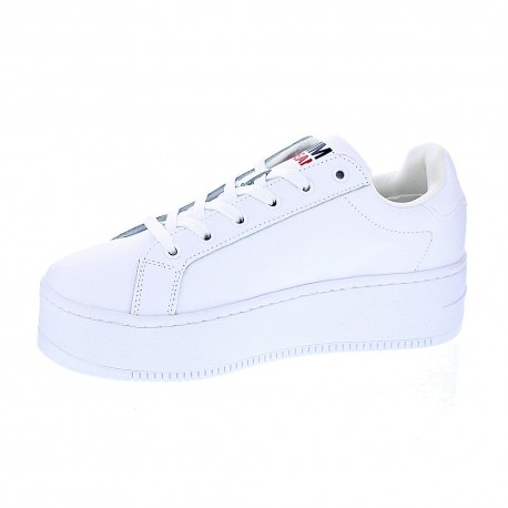 Zapatillas Tommy Hilfiger zapatos Mujer modelo Flatform Essential Blanco 