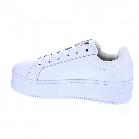 Zapatillas Tommy Hilfiger zapatos Mujer modelo Flatform Essential Blanco 